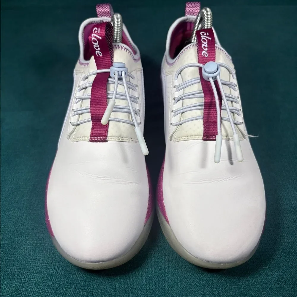 Clove Sneakers White Lace Up Toggle Shoes  Womens Size 8.5